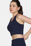 Zelocity  Medium Impact Quick Dry Sports Bra - Naval Academy — thumbnail 3